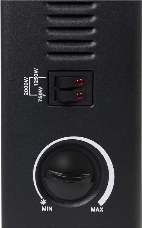 Alpina Elektrische Convectorkachel – 2000W – Compact en Krachtig – Zwart